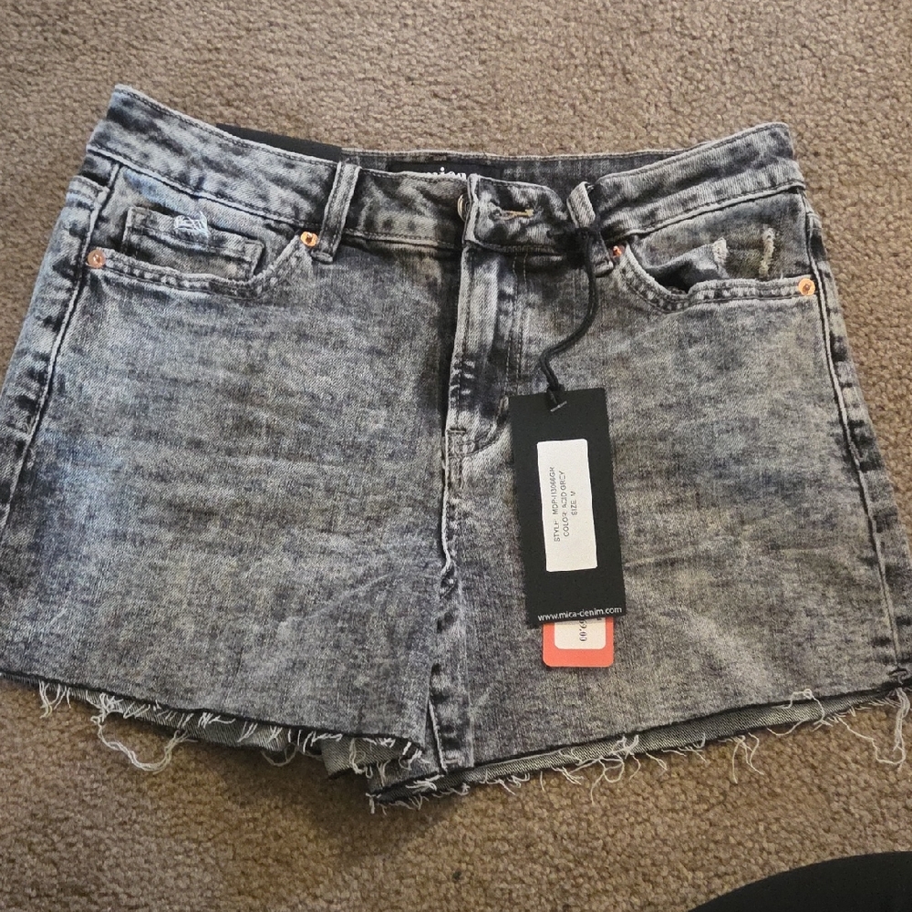Women's Gray Jean Shorts